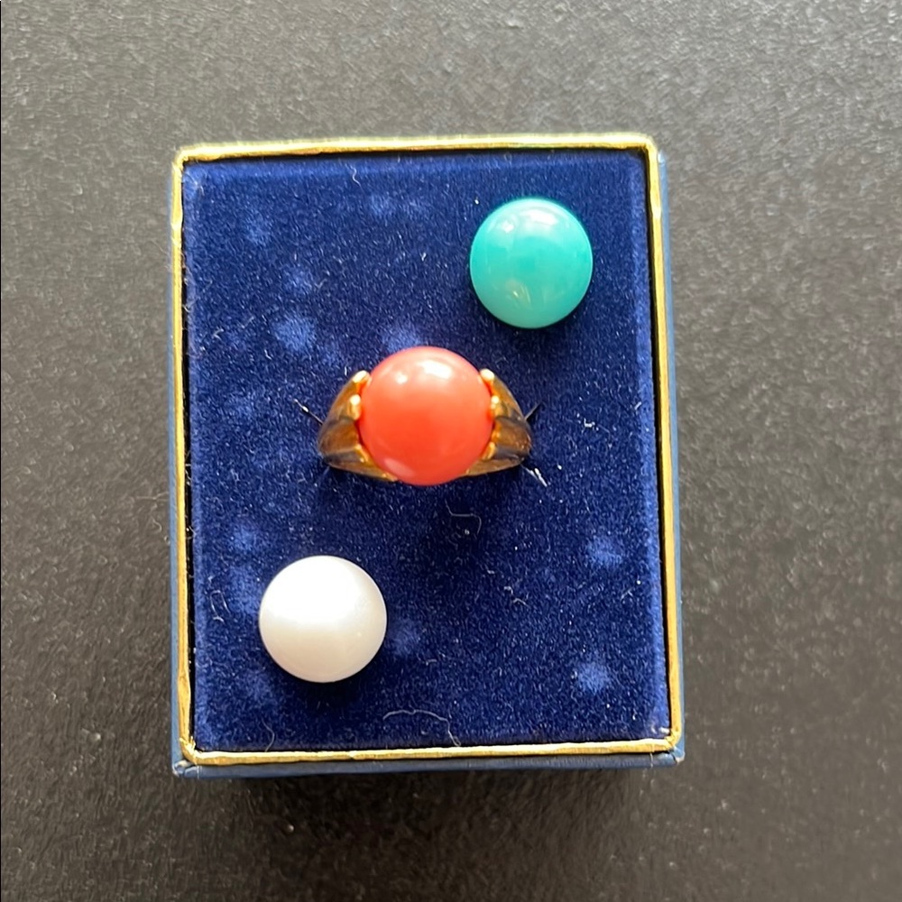Boho Interchangeable Stone Ring Vintage Avon